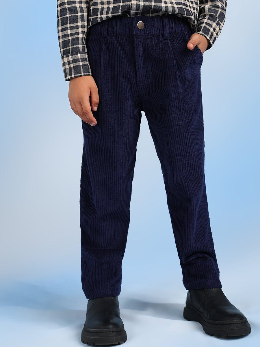 Buy The Souled Store Corduroy Pants: Teal Blue Men and Boys Regular Fit Mid  Rise Pants at Amazon.in