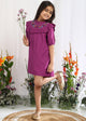 Daisy Girls Cotton Embroidered Full Sleeves Casual Dress - Pink Dress The Tribe Kids 2-3Y Pink