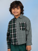 Storm Boys Relaxed Spread Collar Checked Cotton Casual Shirt - Green Shirts The Tribe Kids 2-3Y Green