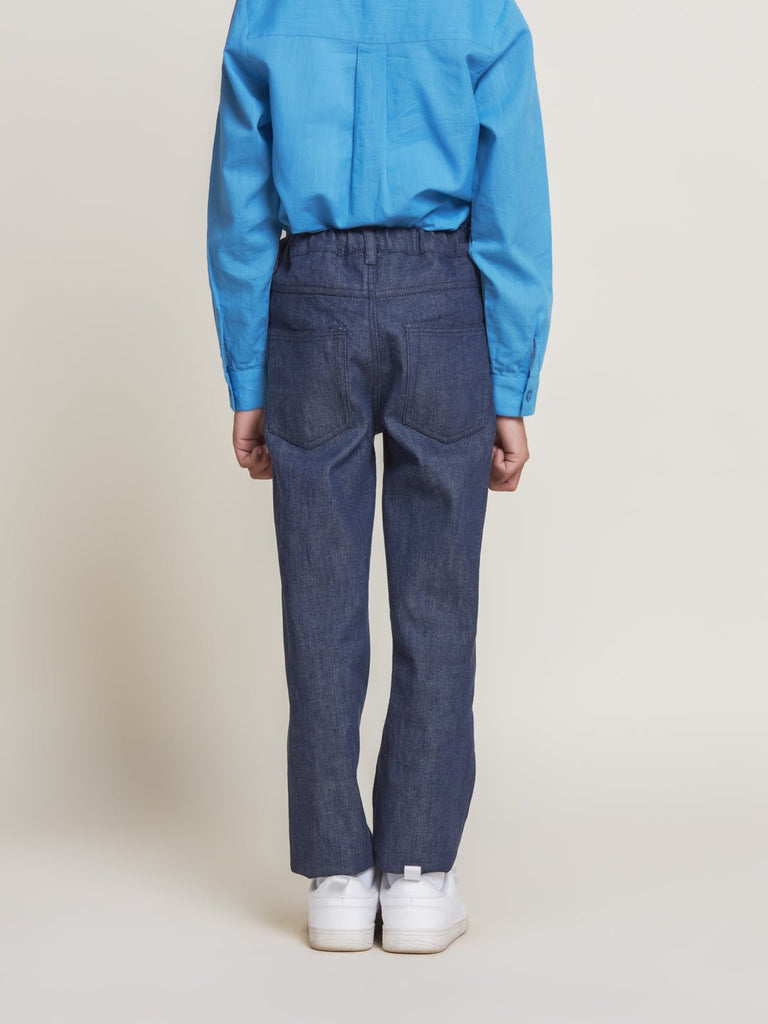 Cooper Slim Fit Denim Cotton Boys Pants - Blue Denim Pant The Tribe Kids   