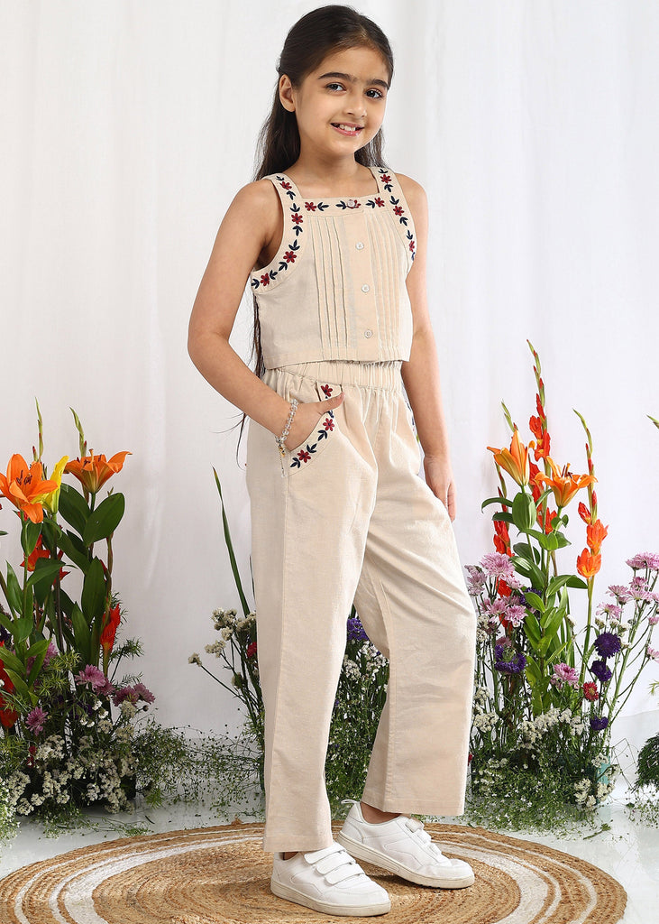 Jenny Girls Embroidered Top With Pants Clothing Set Top The Tribe Kids