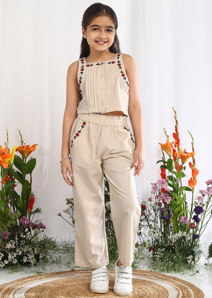 Jenny Girls Embroidered Top With Pants Clothing Set Top The Tribe Kids