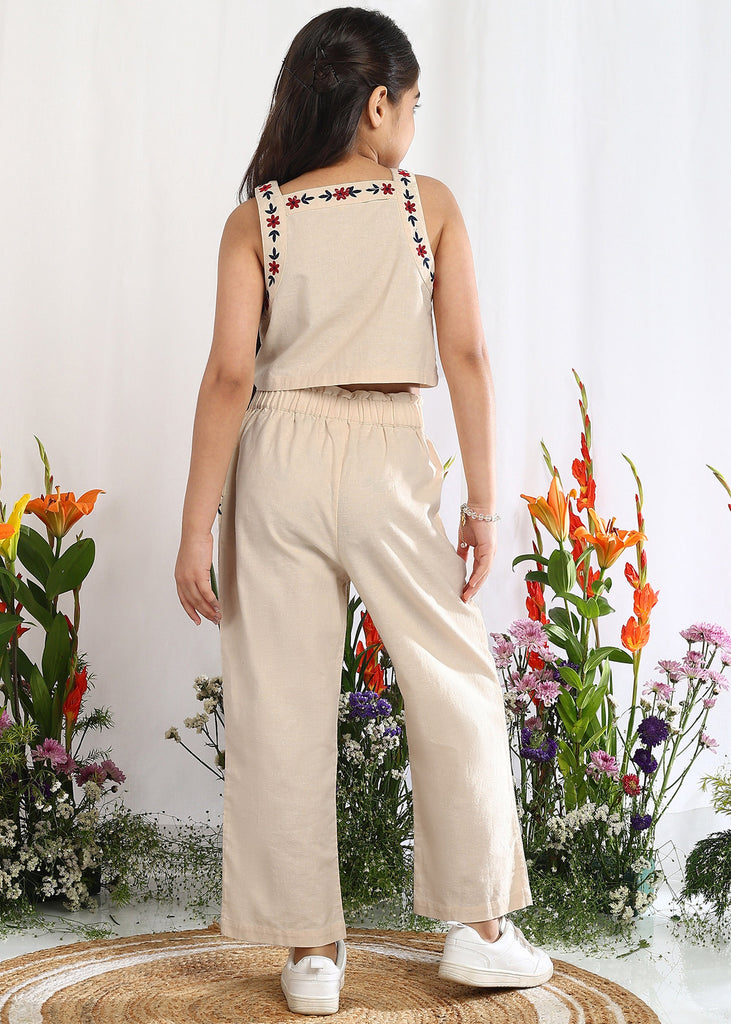 Jenny Girls Embroidered Top With Pants Clothing Set Top The Tribe Kids