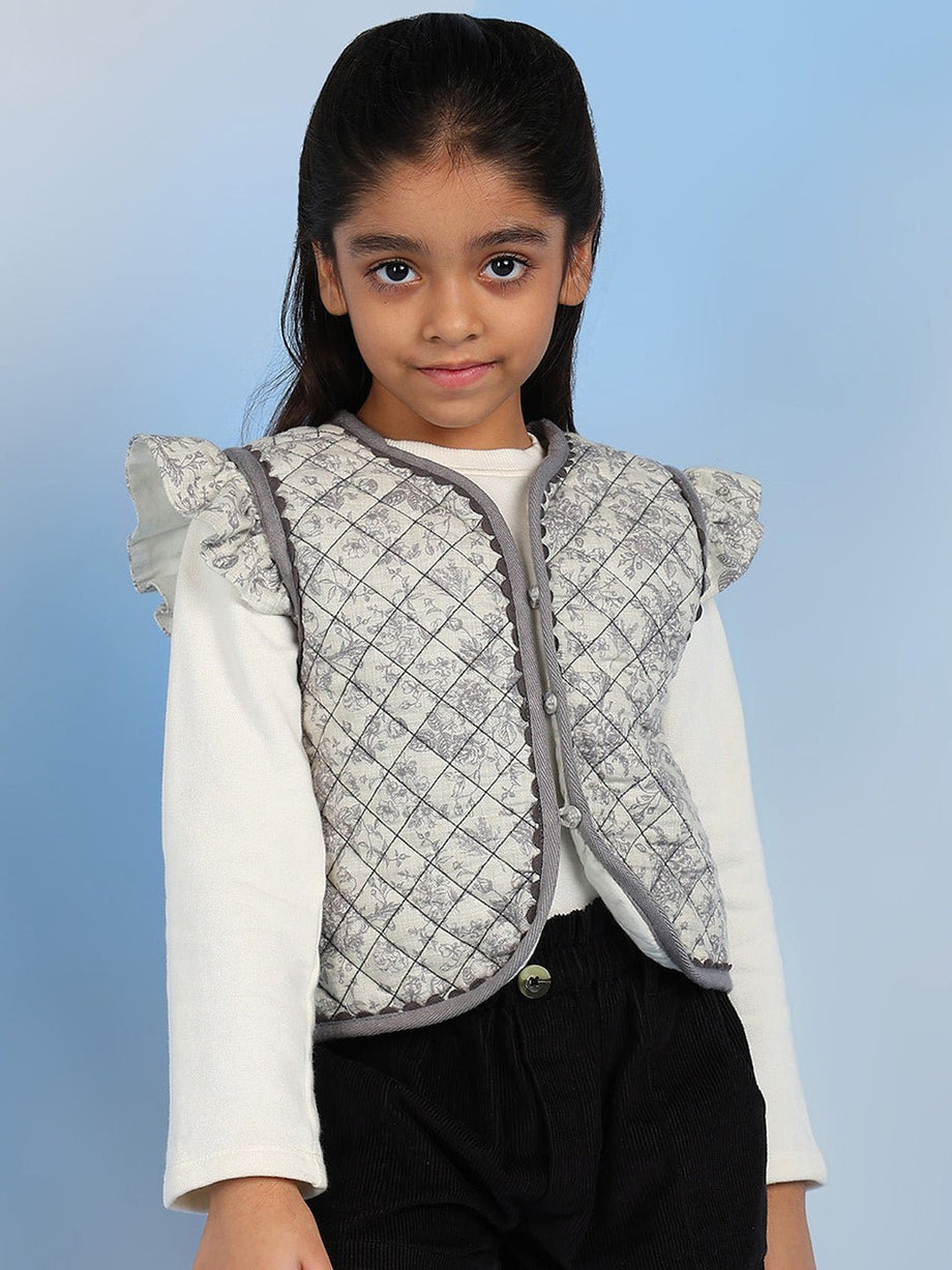 Buy Laila Girls Round Neck Solid Sleeveless Casual Cotton Vest