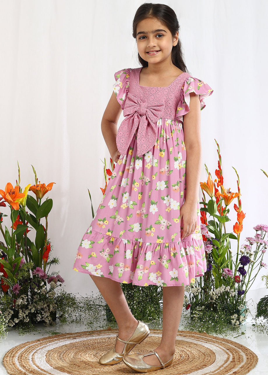 white christmas dresses Autumn Blessings Cotton Linen Dress / Matching Bow – Cowkid Clothing Company main image 1