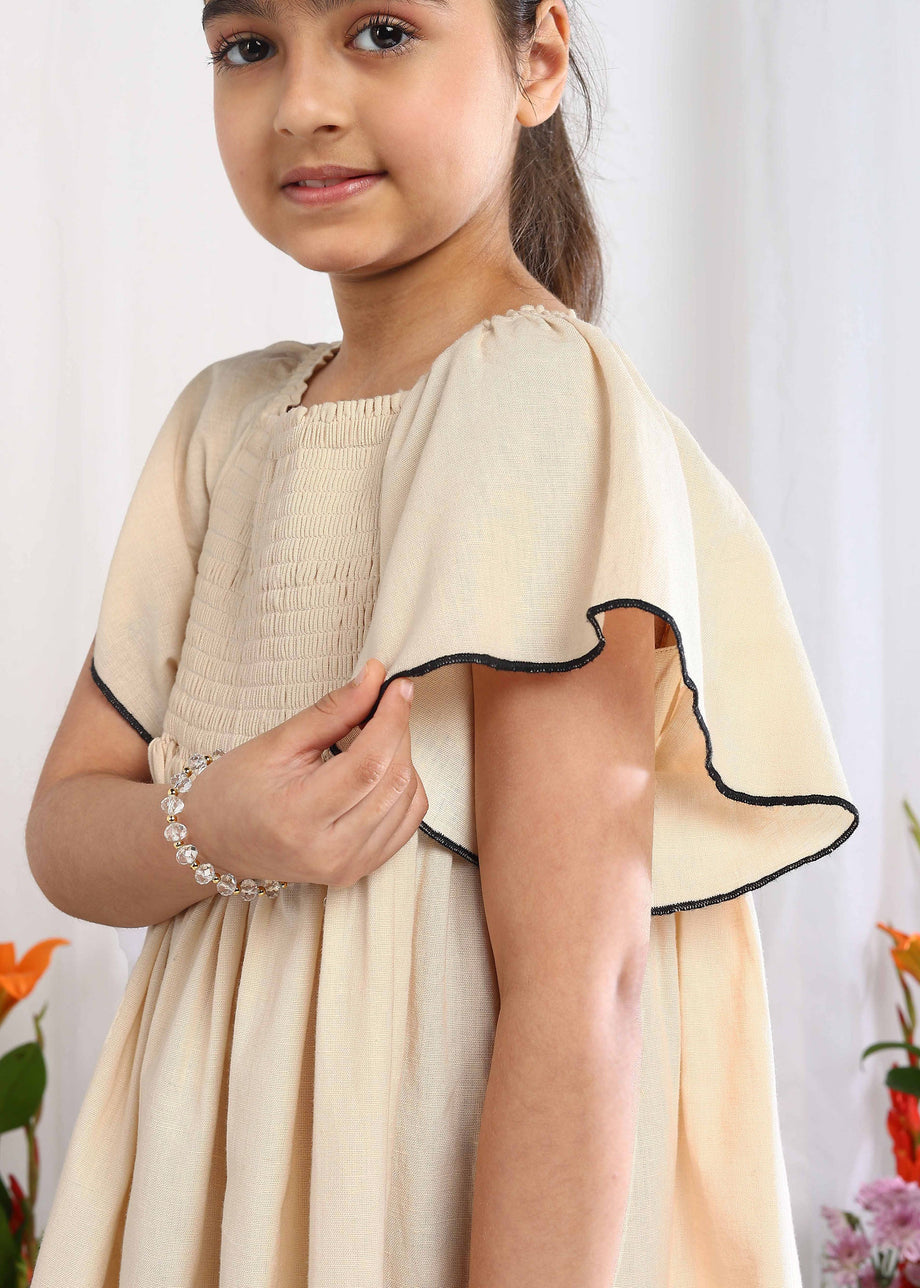 Buy Princess Giraffe Embroidered Ecru Fit & Flare Chambray Dress Online -  The Tribe Kids