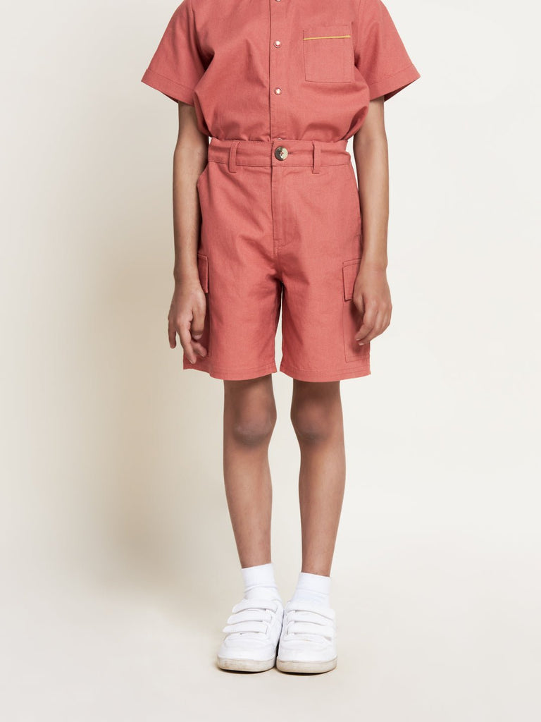 Boys Summer Style Solid Shirt With Shorts Combo Shirts The Tribe Kids   