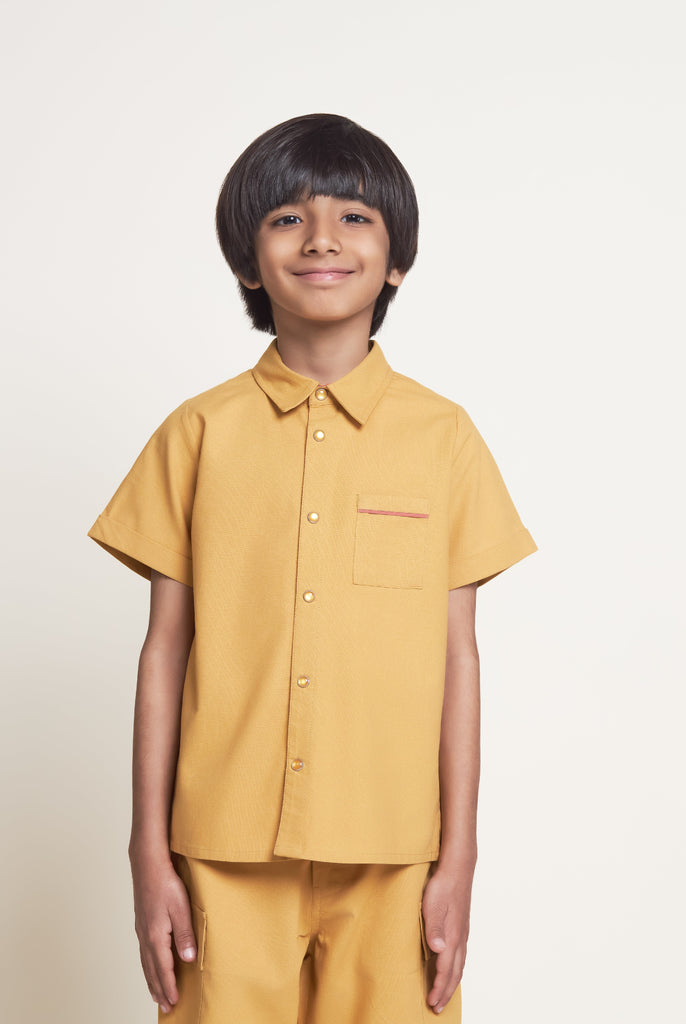 Sheeting Shirt With Shorts Co-Ord set Set The Tribe Kids   