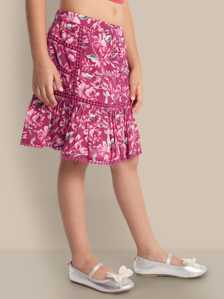 Emiliana Classic Cotton Girls Top - Red flower Dress The Tribe Kids   