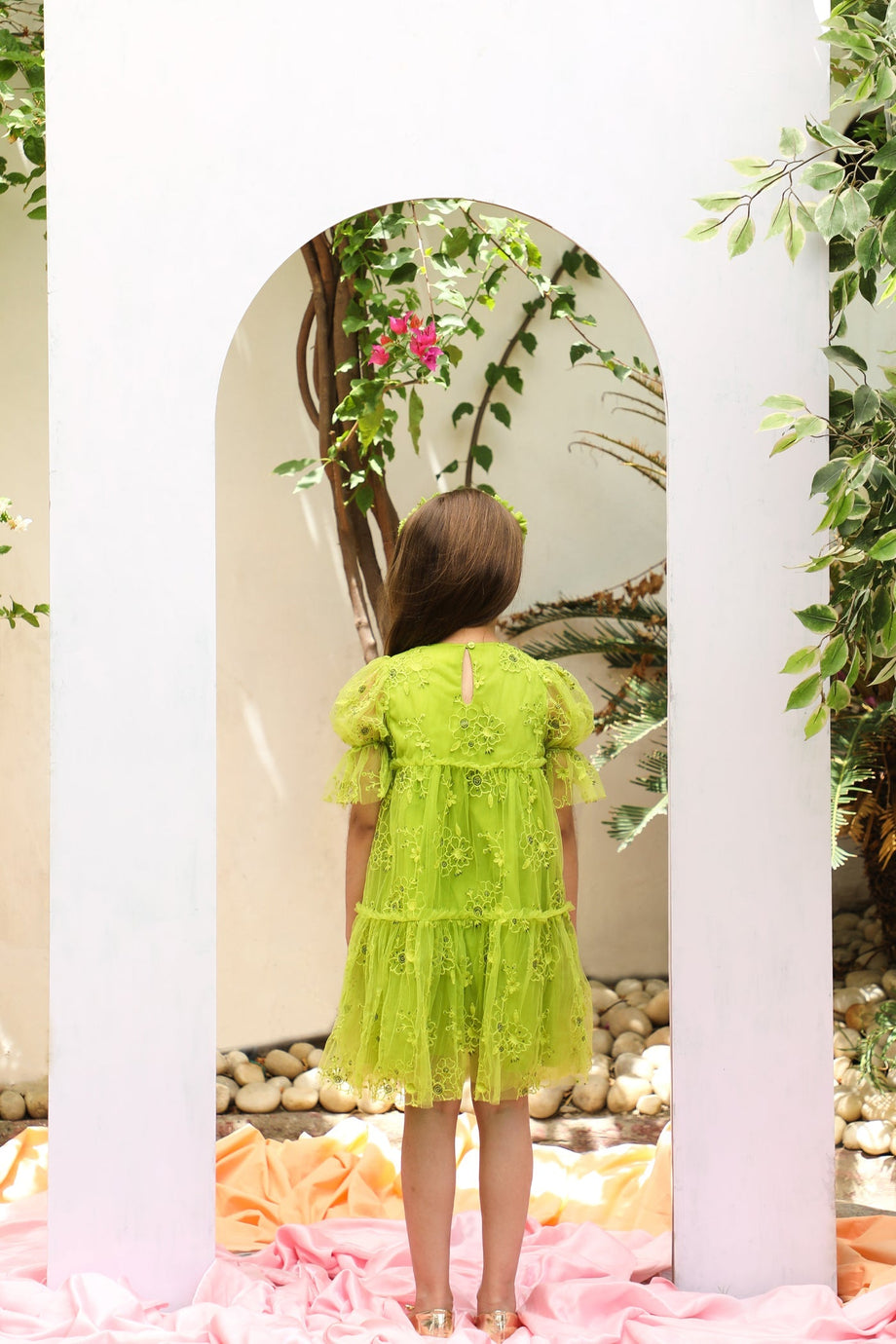 Relevé Fashion  Little Things Studio Sada Bahar Dress, Lime Green