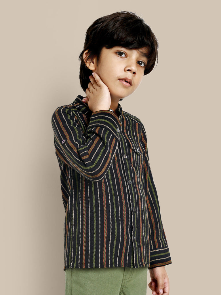 Sergio - Black stripes Shirts The Tribe Kids   
