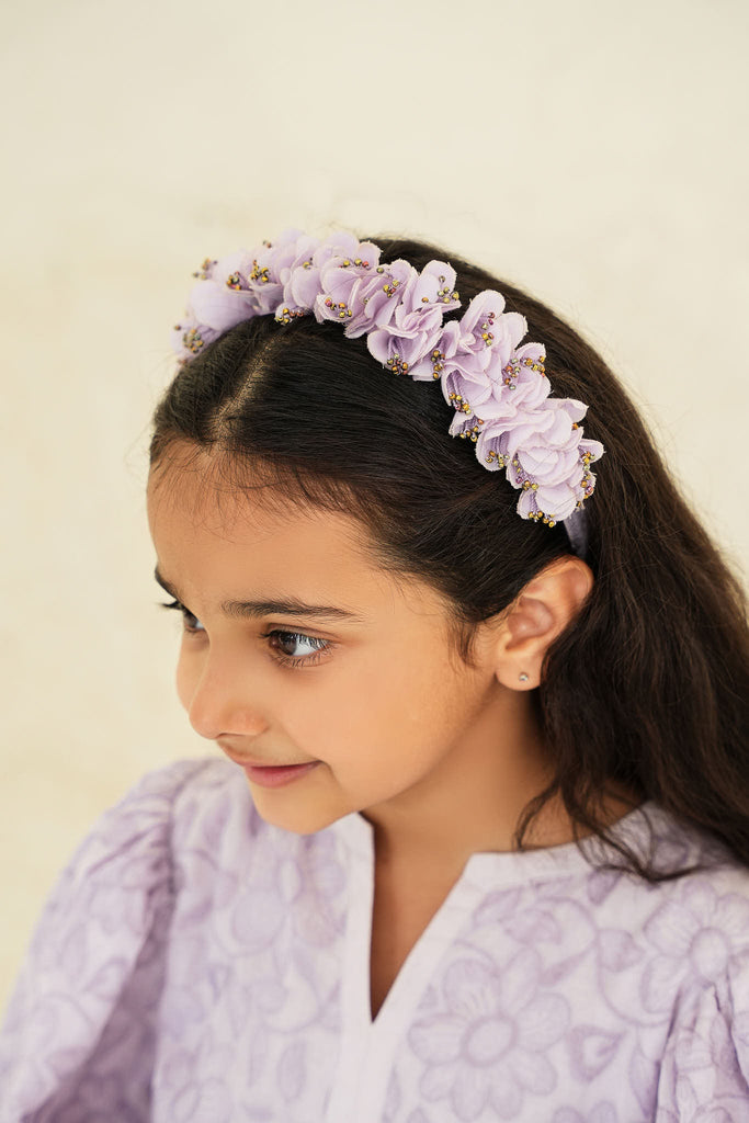 Set of 3 Violeta Flower Crown Headband - Ecru, Lilac, Pink Headbands The Tribe Kids   