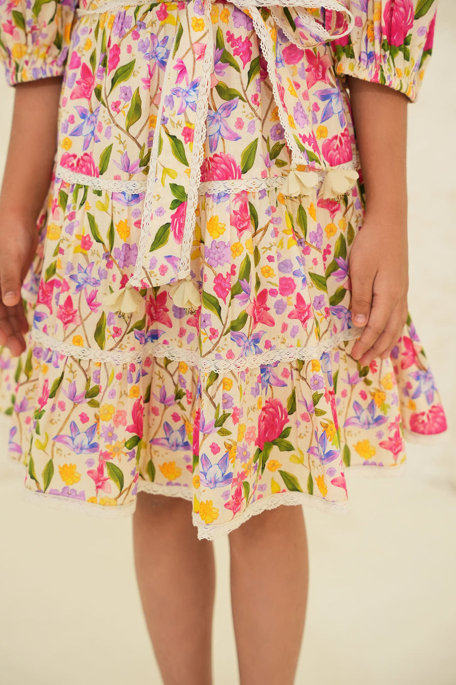 Buy Cotton Fabric Flower Printed Dress