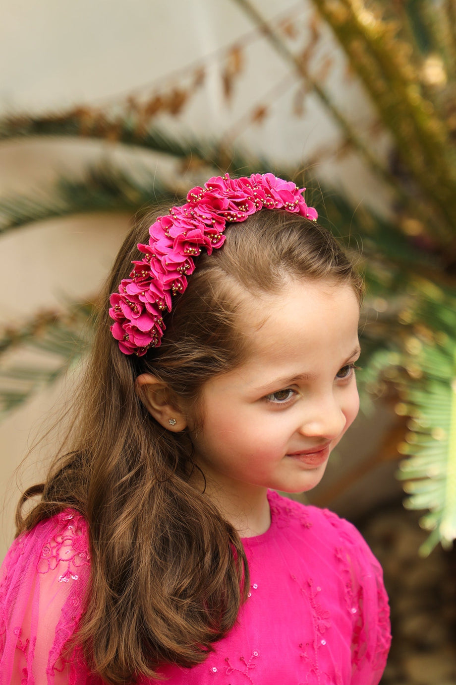 Buy Violeta Flower Crown - Hot pink Online - The Tribe Kids